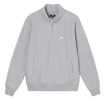 Stussy Overdyed Haft Logo Halfzip Sweatshirt Grey