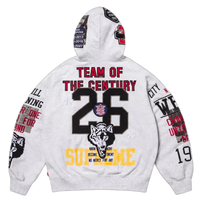 Bluza Supreme Warriors Appliqué Zip Up Hooded Sweatshirt Ash Grey
