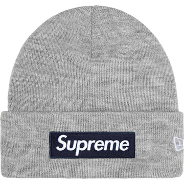 Supreme New Era Box Logo Beanie 'Heather Grey' FW25