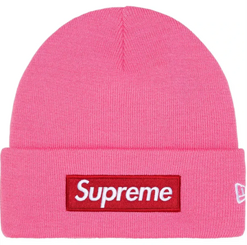 Supreme New Era Box Logo Beanie 'Magenta' FW25