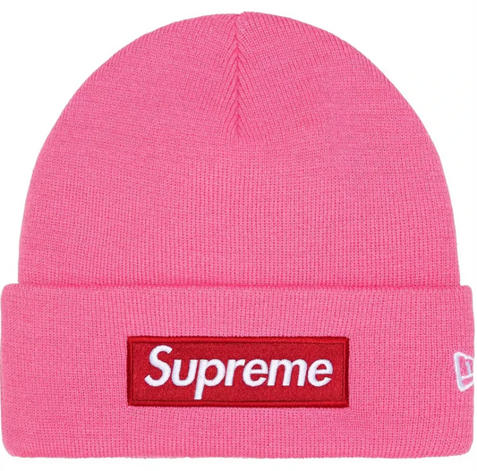 Supreme New Era Box Logo Beanie 'Magenta' FW25