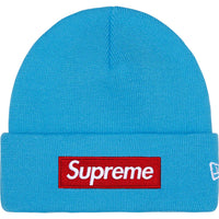 Supreme New Era Box Logo Beanie 'Cyan' FW25