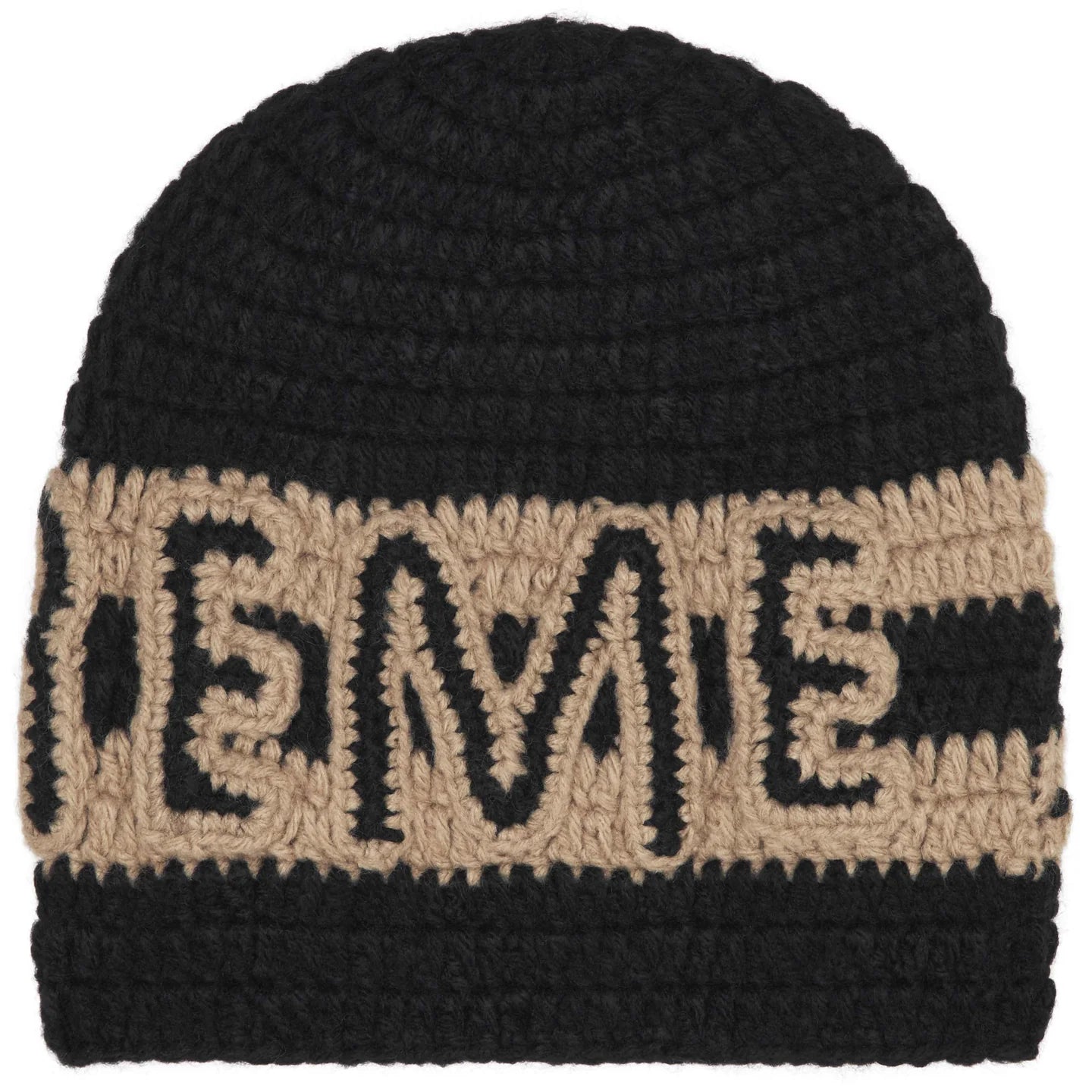 Supreme Crochet Logo Beanie Black