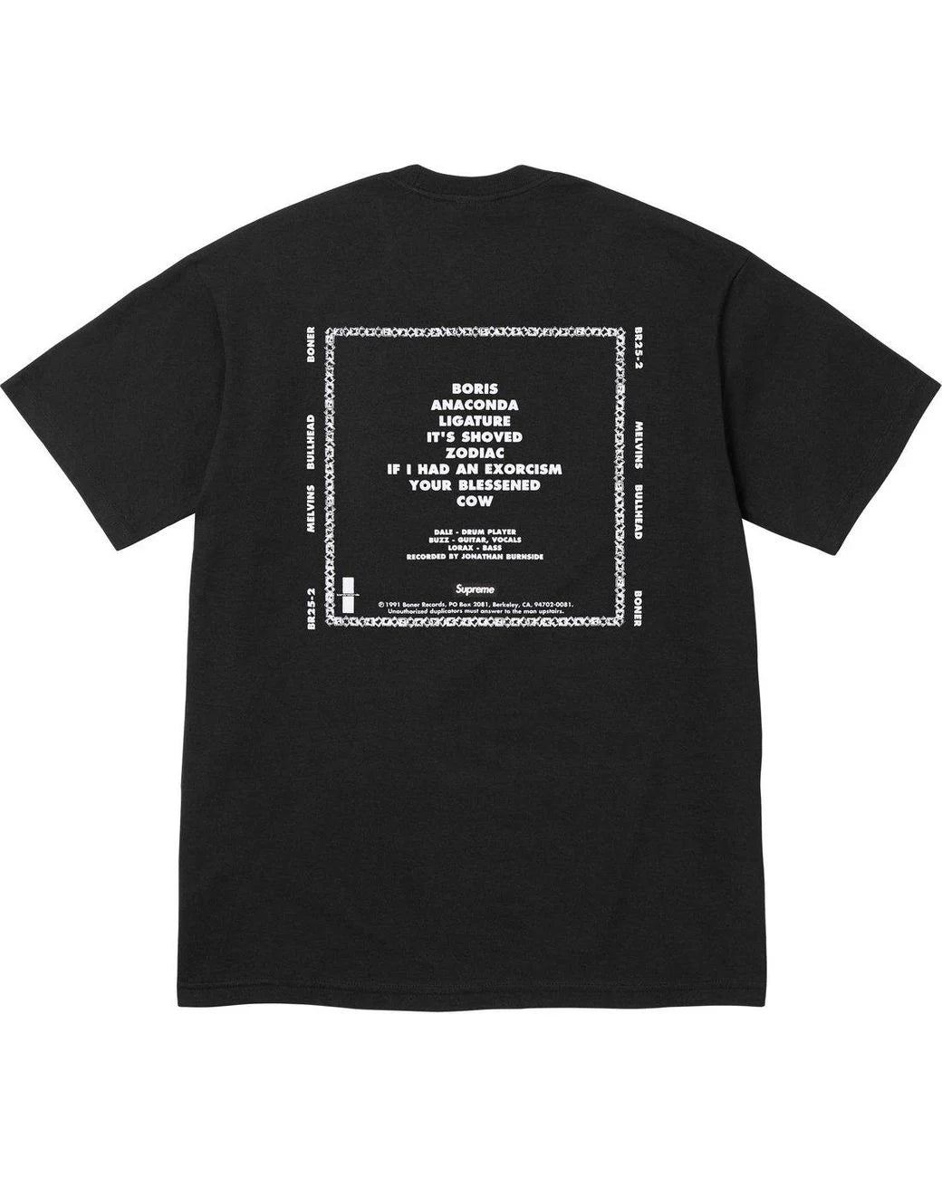 Supreme Melvins Bullhead Black T-shirt