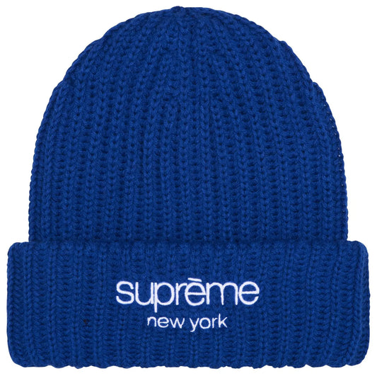 Supreme Chunky Rib Classic Logo Beanie 'Royal'