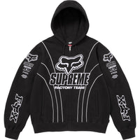 Supreme x Fox Racing Zip Up Hooded Sweatshirt Black/White