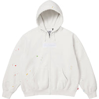 Supreme MM6 Maison Margiela Box Logo Zip Up Hooded Sweatshirt White