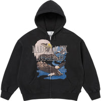 Supreme MM6 Maison Margiela Eagle Zip Up Hooded Sweatshirt Black