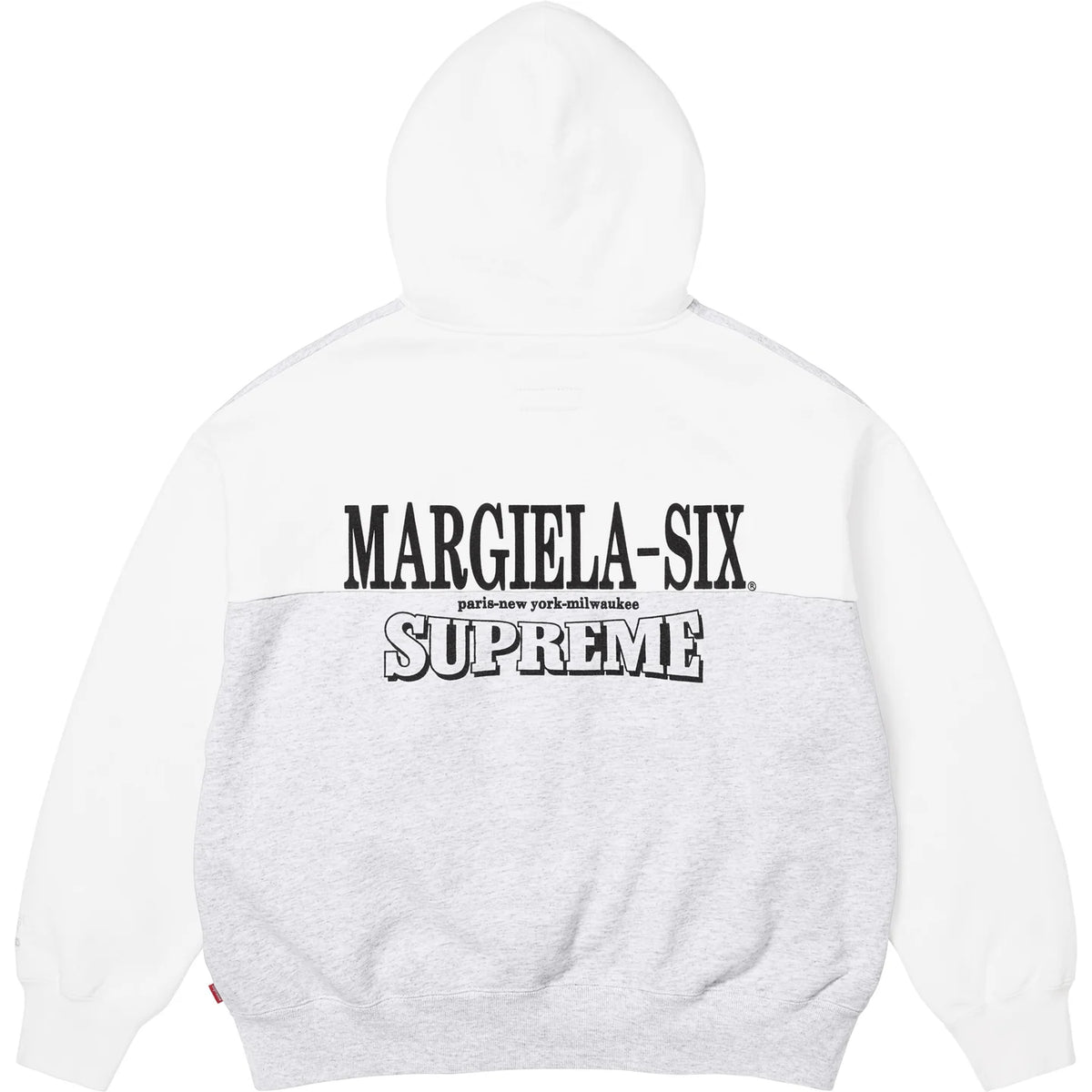 Supreme MM6 Maison Margiela Eagle Zip Up Hooded Sweatshirt Ash Grey