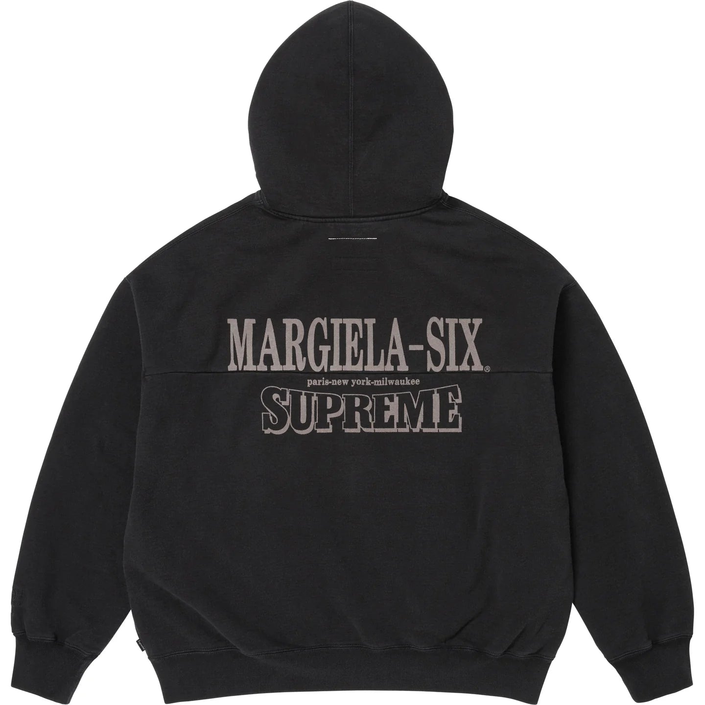Supreme MM6 Maison Margiela Eagle Zip Up Hooded Sweatshirt Black