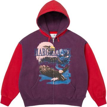 Supreme MM6 Maison Margiela Eagle Zip Up Hooded Sweatshirt Purple