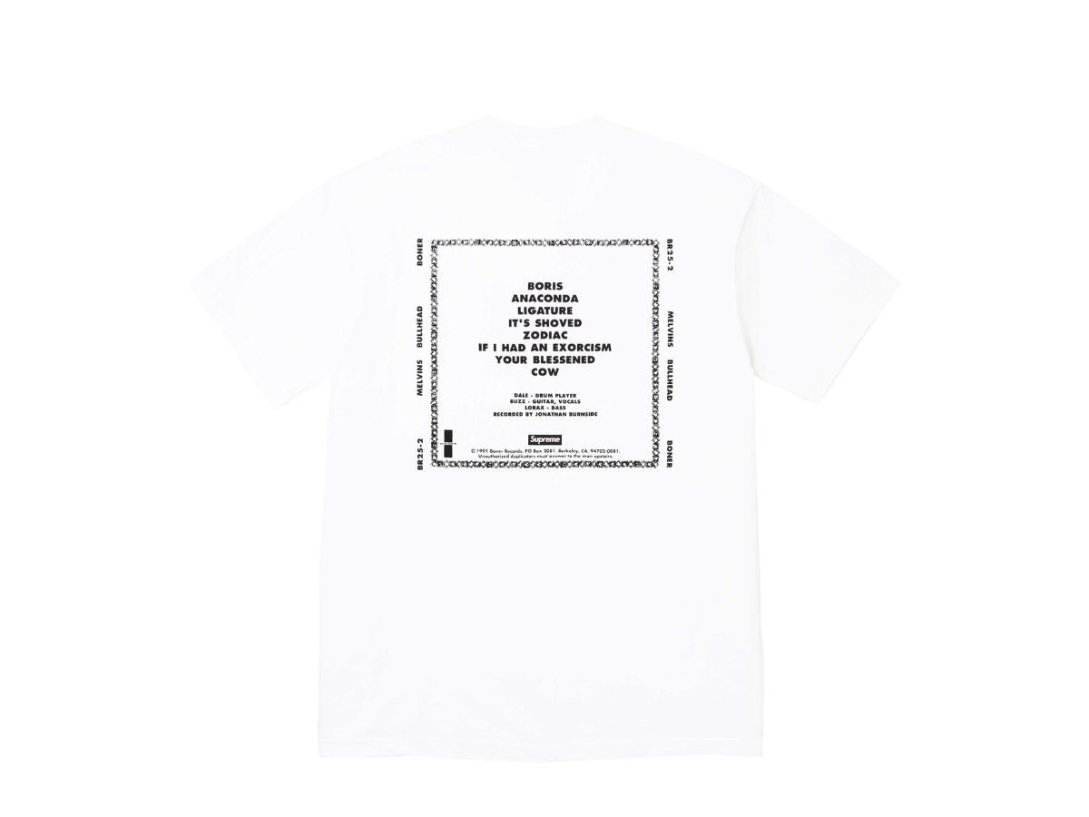 Supreme Melvins Bullhead White Tee