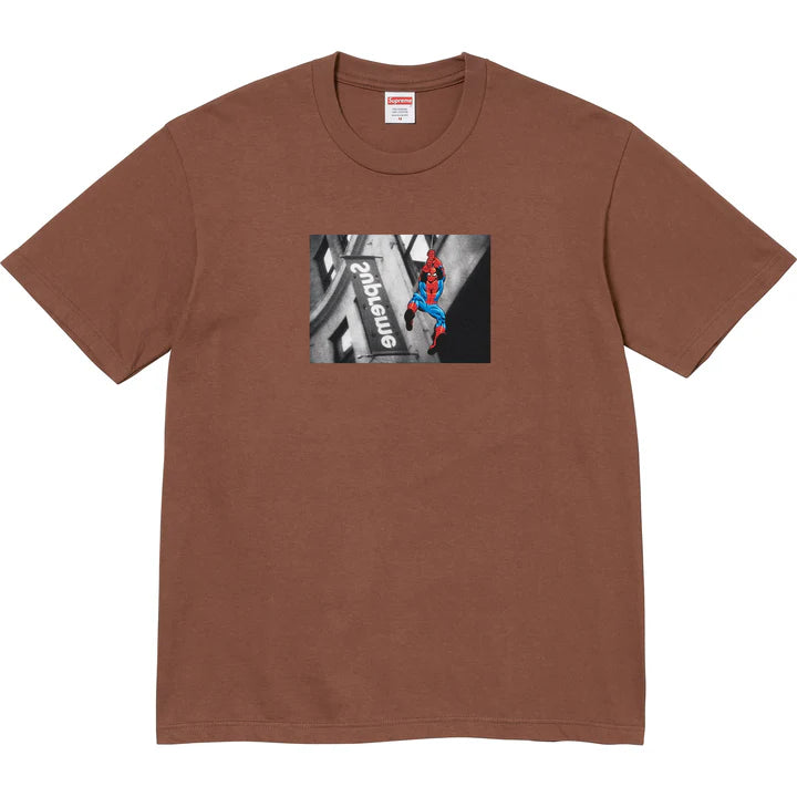 Supreme Spider Man Tee Brown