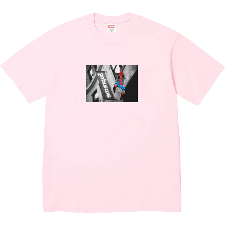 Supreme Spider Man Tee Light Pink