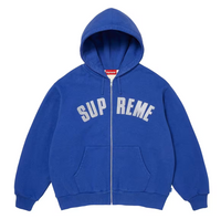 Supreme Arc Thermal Lined Zip Up Hooded Sweatshirt Royal