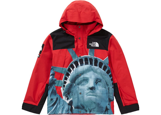 Supreme The North Face Statue of Liberty Mountain Jacket Red FW19