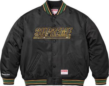 Supreme Mitchell & Ness Camo Logo Varsity Jacket