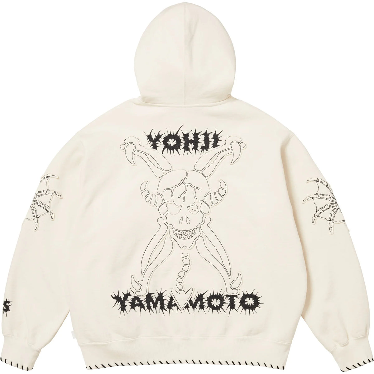 Supreme Y's Yohji Yamamoto Zip Up Hooded Sweatshirt White