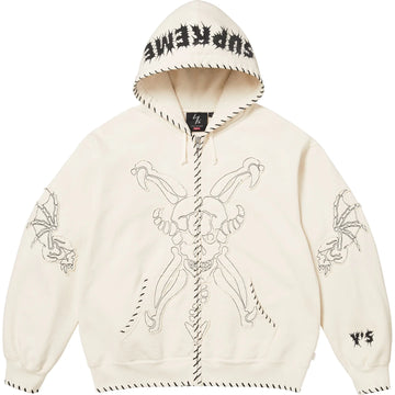Supreme Y's Yohji Yamamoto Zip Up Hooded Sweatshirt White
