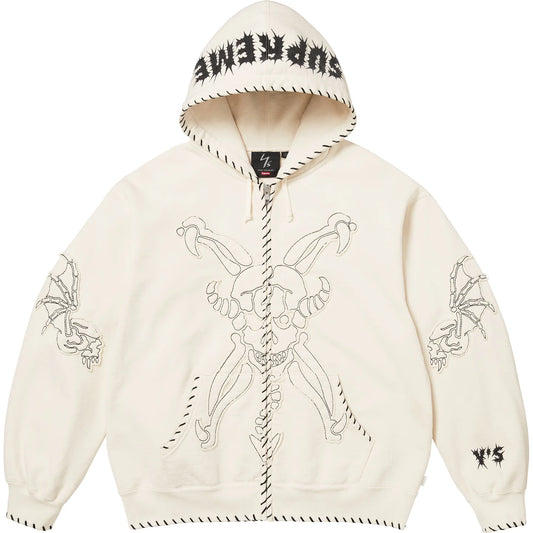 Supreme Y's Yohji Yamamoto Zip Up Hooded Sweatshirt White