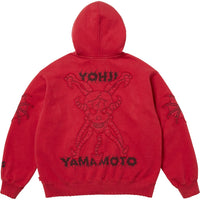 Supreme Y's Yohji Yamamoto Zip Up Hooded Sweatshirt Washed Red Supreme Y's Yohji Yamamoto Zip Up Hooded Sweatshirt Washed Red