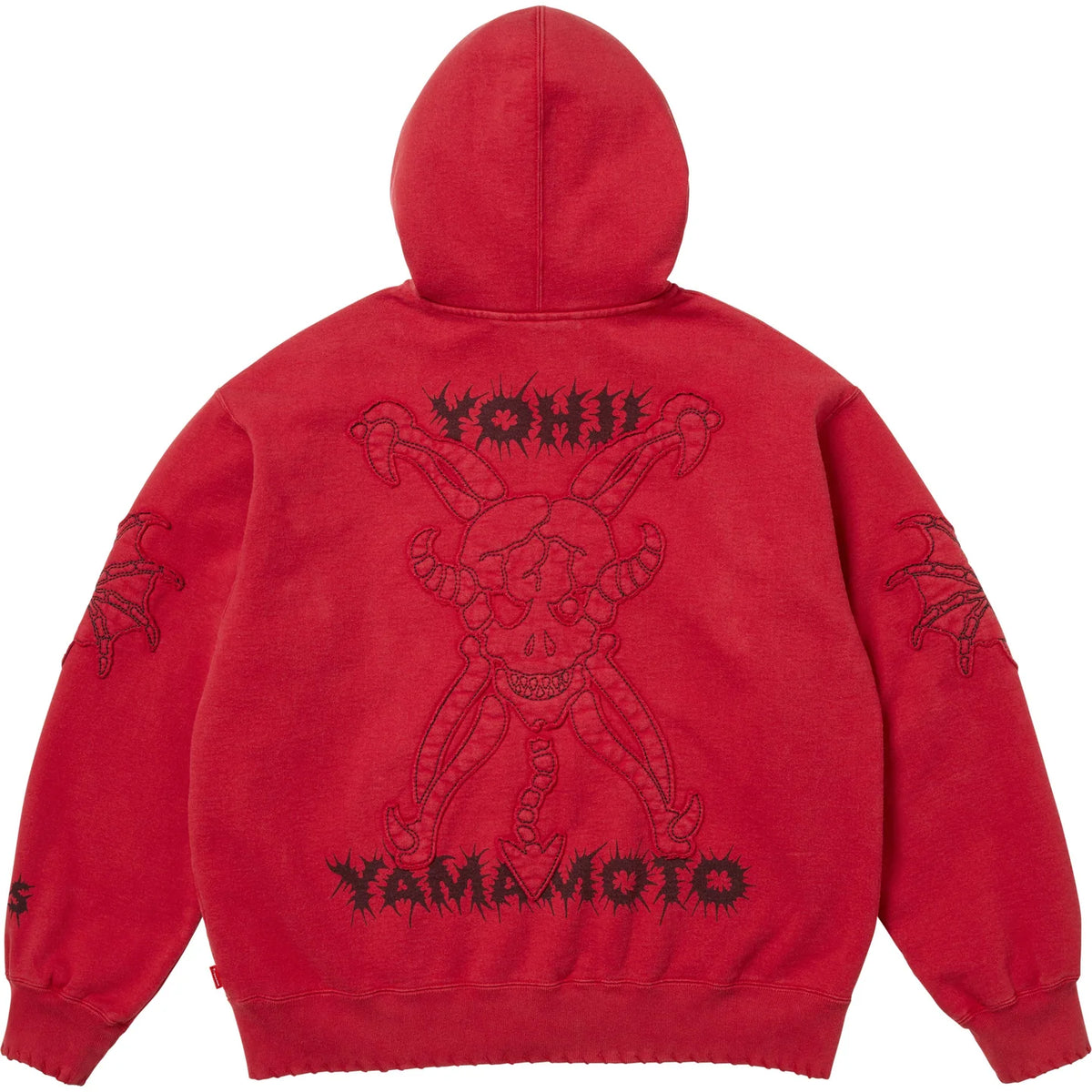 Supreme Y's Yohji Yamamoto Zip Up Hooded Sweatshirt Washed Red