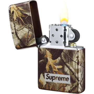 Supreme Camo Logo Zippo Realtree Hardwoods Camo