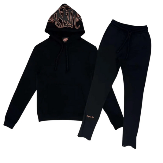 Syna World x Central Cee Logo Tracksuit Black/Rose Gold