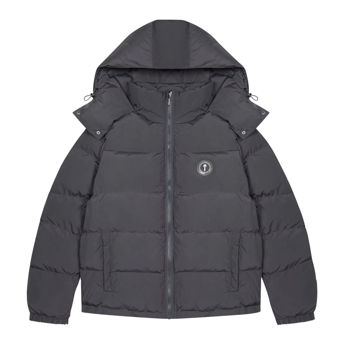 Trapstar Irongate Detachable Hooded Puffer Jacket Stone Grey