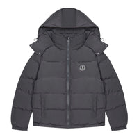 Trapstar Irongate Detachable Hooded Puffer Jacket Stone Grey
