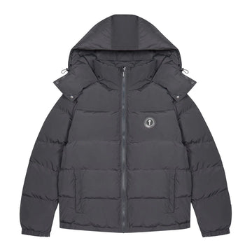 Trapstar Irongate Detachable Hooded Puffer Jacket Stone Grey