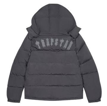Trapstar Irongate Detachable Hooded Puffer Jacket Stone Grey