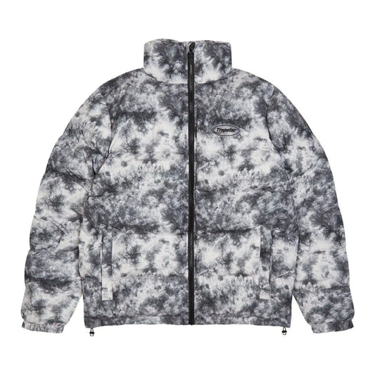 Trapstar Hyperdrive Hooded Puffer Jacket Black/Tie Dye