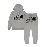 Trapstar Shooters Hoodie Tracksuit Grey Monochrome Edition