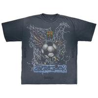 Travis Scott x FC Barcelona Washed Spray Logo Tee Black