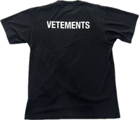 Vetements Classic Logo Tee Black