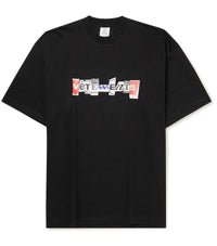 Vetements Oversized Logo Print Tee Black
