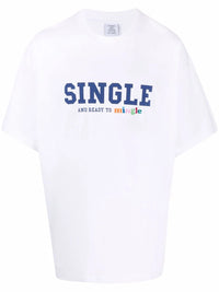 Vetements Single And Ready To Mingle Tee White