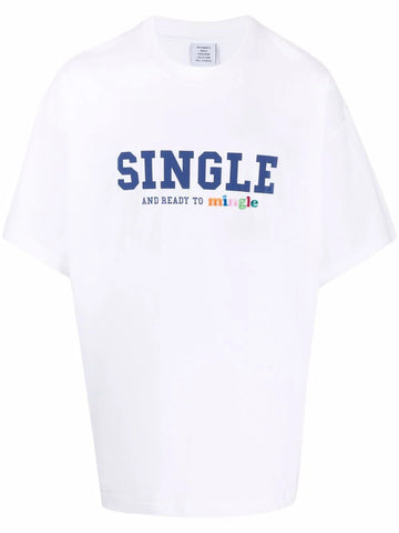 Vetements Single And Ready To Mingle Tee White