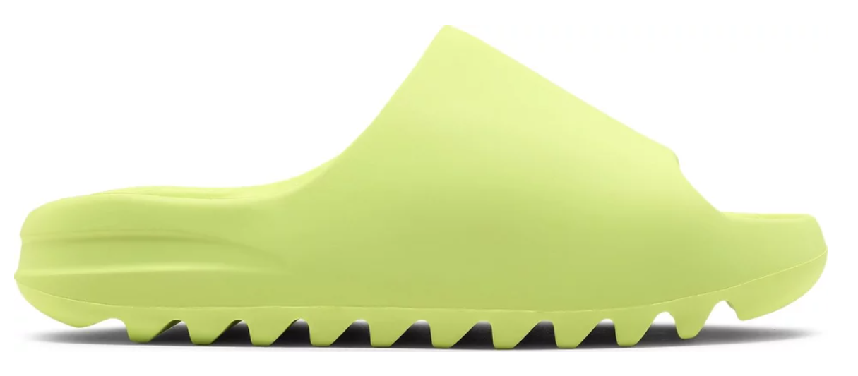 jaskrawe żółte zielone neonowe klapki adidas yeezy slide glow green w kolaboracji z kanye west