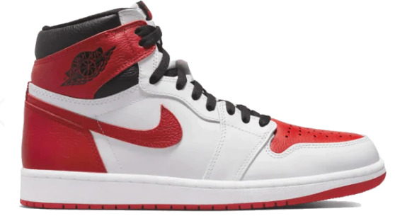 czarne białe czerwone polaki buty air jordan 1 high heritage
