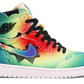 kolorowe czerwone żółte niebieskie czarne zielone wysokie buty air jordan 1 high j balvin w kolaboracji z J Balvin