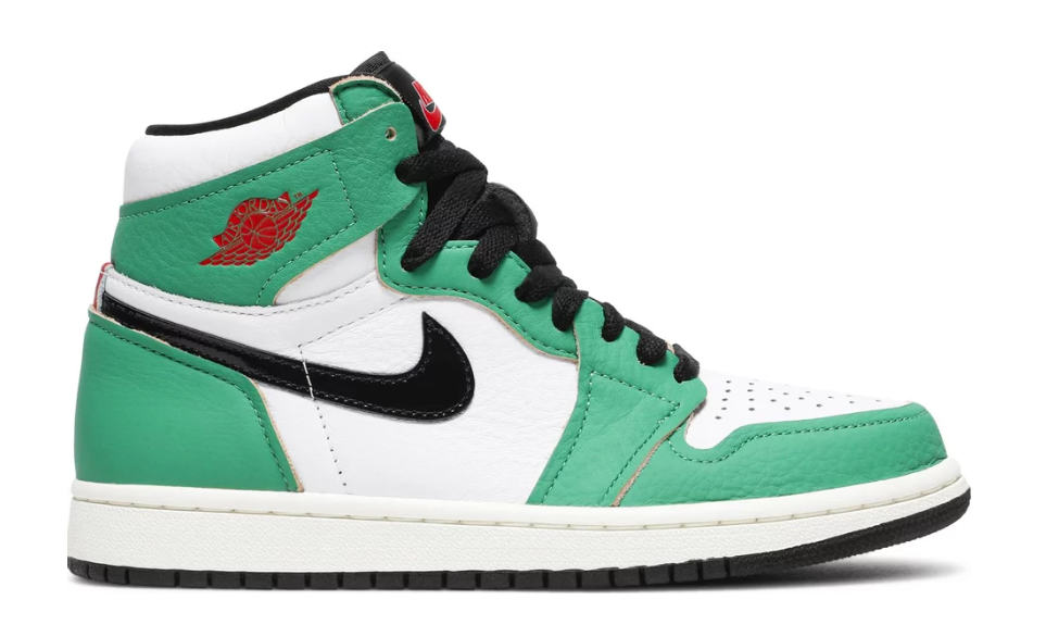 zielone czerwone czarne wysokie buty damskie air jordan 1 high lucky green w