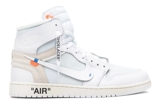 białe pomarańczowe kremowe wysokie buty air jordan 1 high off white nrg white w kolaboracji z virgil abloh off white