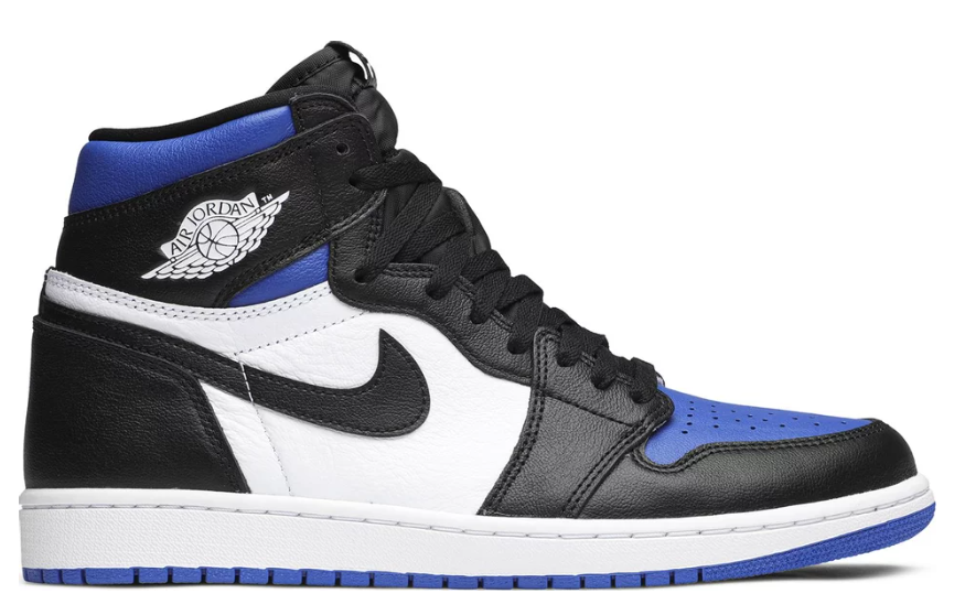 niebieskie granatowe czarne białe wysokie buty air jordan 1 high royal toe