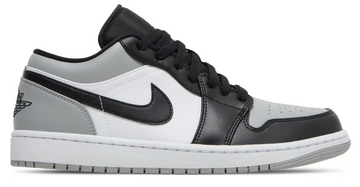 srebrne szare czarne białe niskie buty air jordan 1 low shadow toe