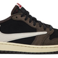 brązowe czerwone czarne białe niskie buty air jordan 1 low x travis scott mocha w kolaboracji z travis scott