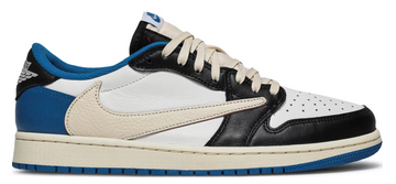 niebieskie białe kremowe czerwone cactus jack niskie buty air jordan 1 low x travis scott x fragment w kolaboracji z travis scott i fragment