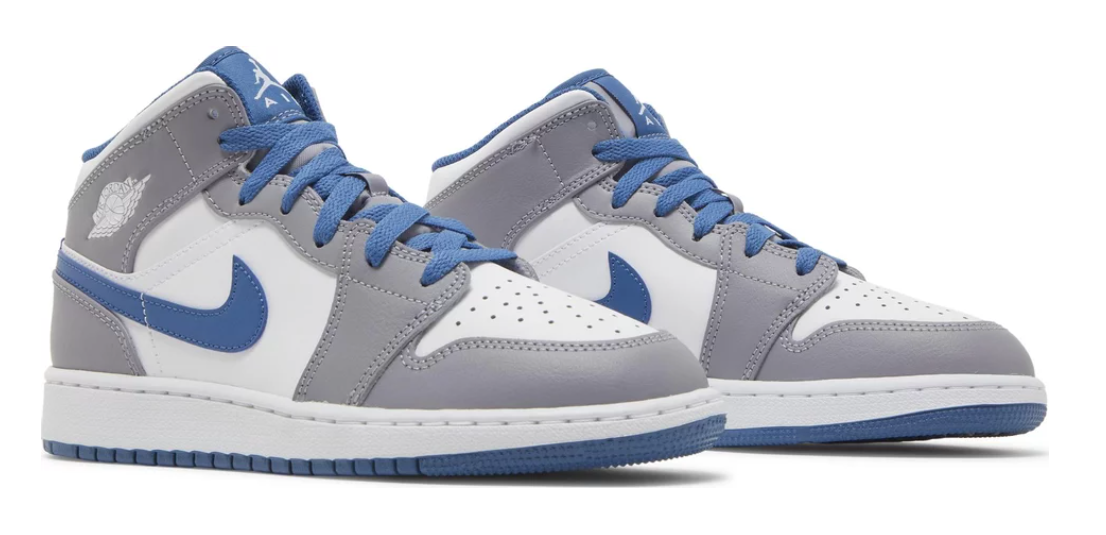 Air Jordan 1 Mid Cement True Blue