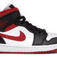 czerwone białe czarne średnie buty air jordan 1 mid gym red